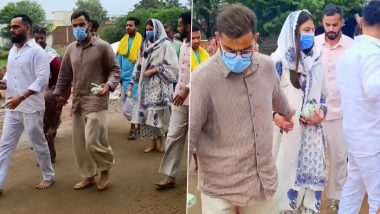 Virat Kohli, Anushka Sharma Visit Vrindavan to Seek Premanand Ji Maharaj’s Blessings (Watch Video)